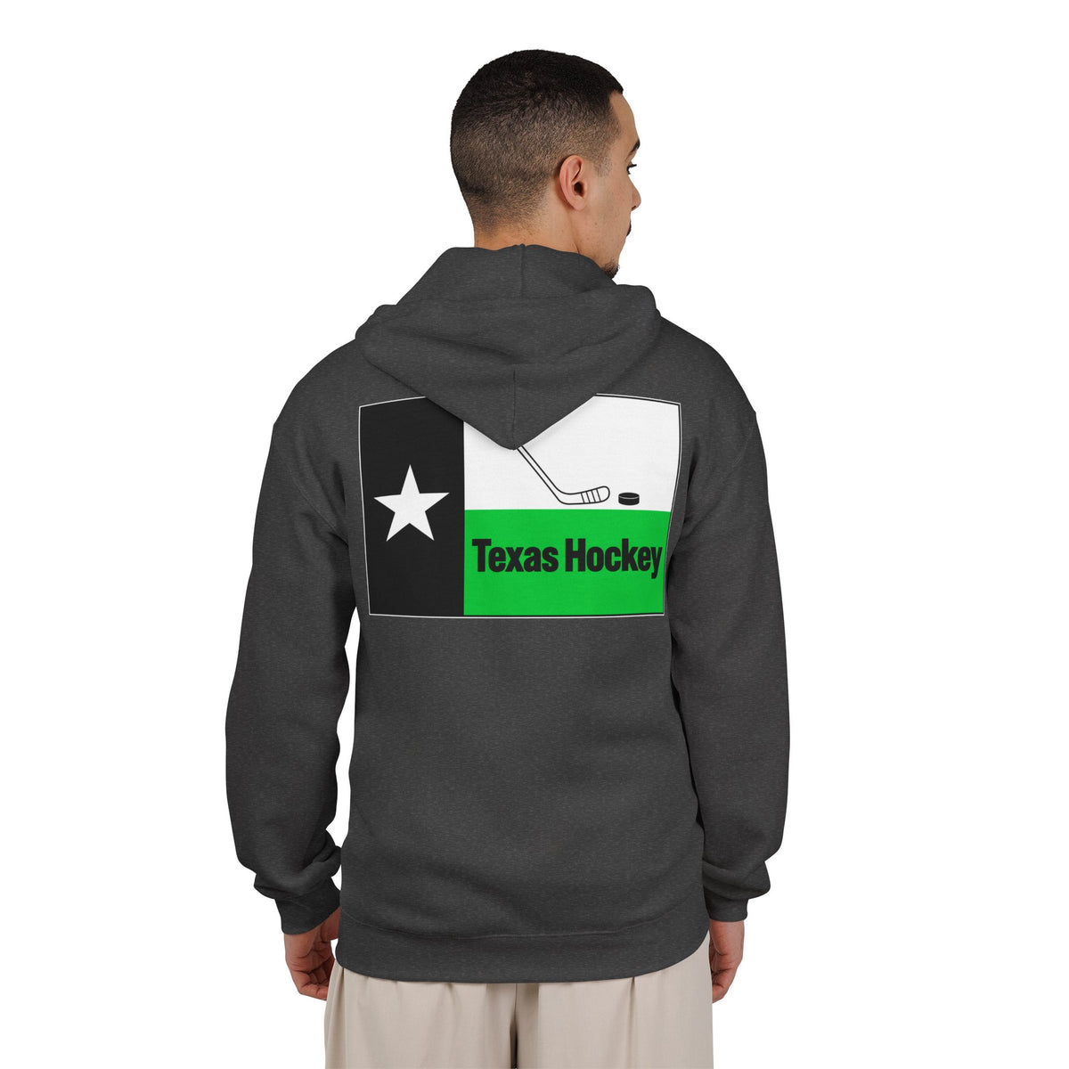 Texas Hockey Flag - Full-Zip Hooded Sweatshirt