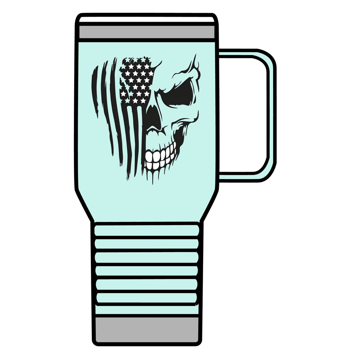 Stars, Stripes & Skulls - 20oz Insulated Mug