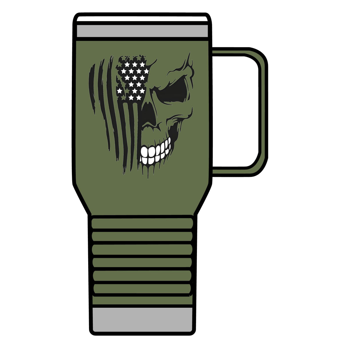 Stars, Stripes & Skulls - 20oz Insulated Mug