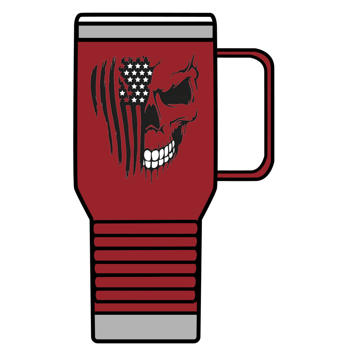 Stars, Stripes & Skulls - 20oz Insulated Mug