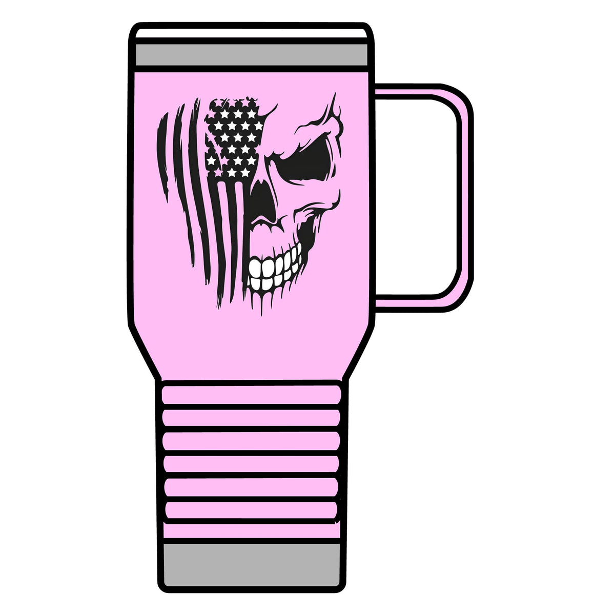 Stars, Stripes & Skulls - 20oz Insulated Mug