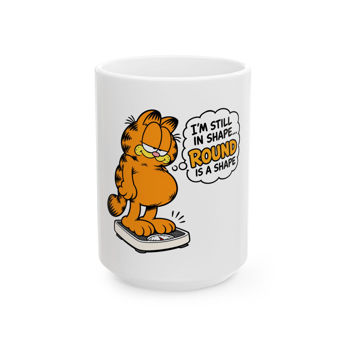Round Shape Garfield - Ceramic Mug 11oz and 15oz