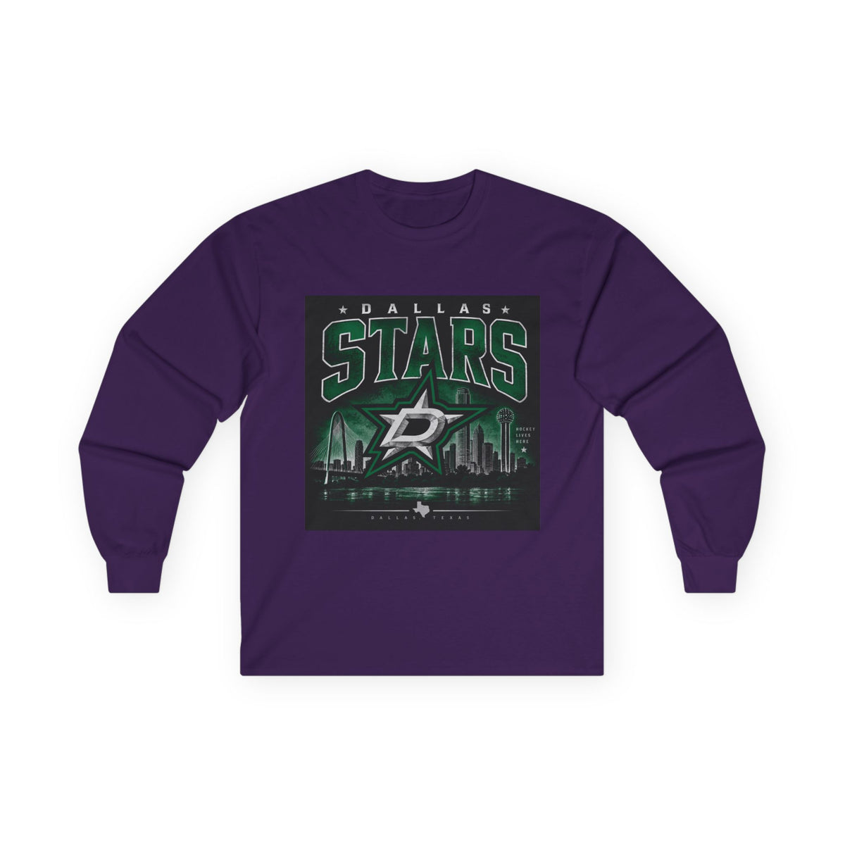 Dallas Stars Skyline Tee - Unisex Ultra Cotton Long Sleeve Tee