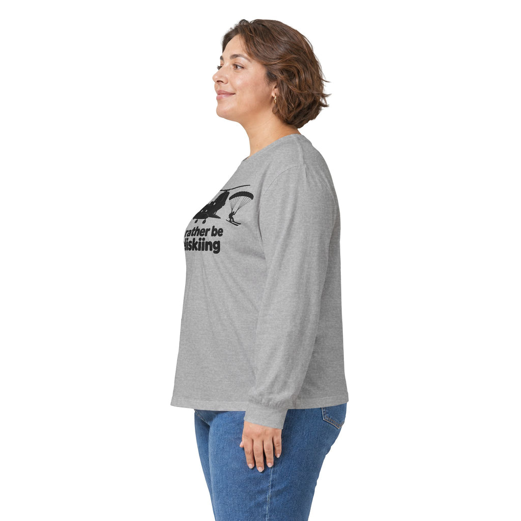 Id Rather Be Heliskiing - Unisex Ultra Cotton Long Sleeve Tee