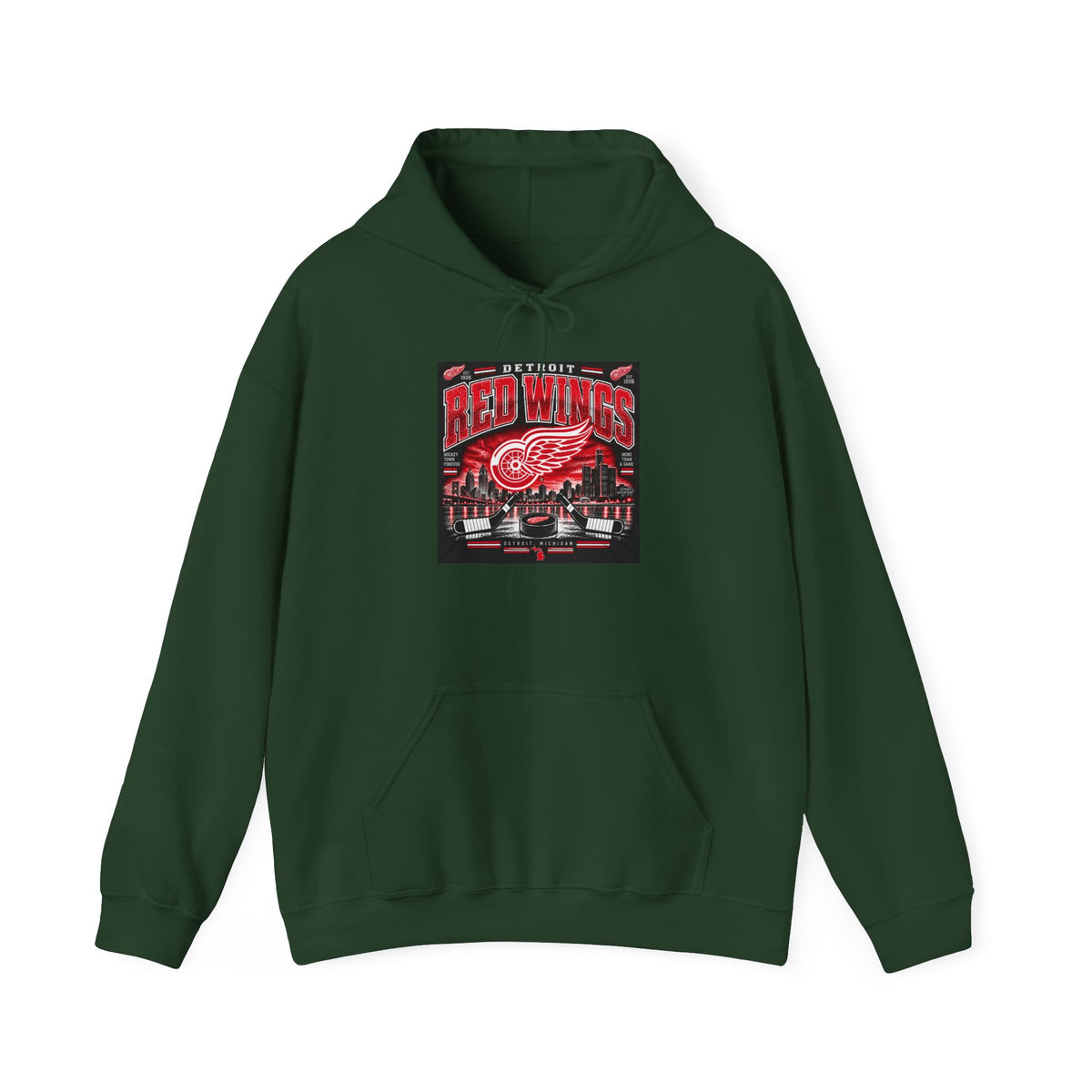 Detroit Red Wings Hockey Skyline - Hoodie