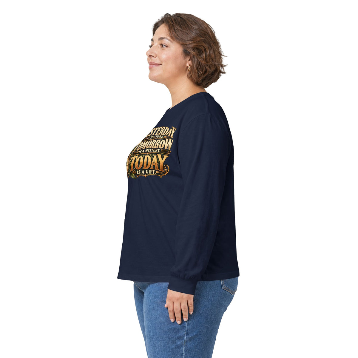 Yesterday Tomorrow Today - Transparent - Unisex Ultra Cotton Long Sleeve Tee