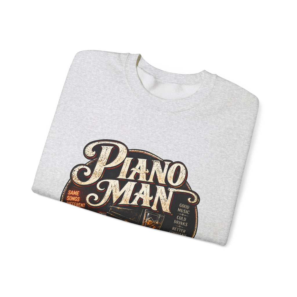 Piano Man Retro Bar - Crewneck Sweatshirt