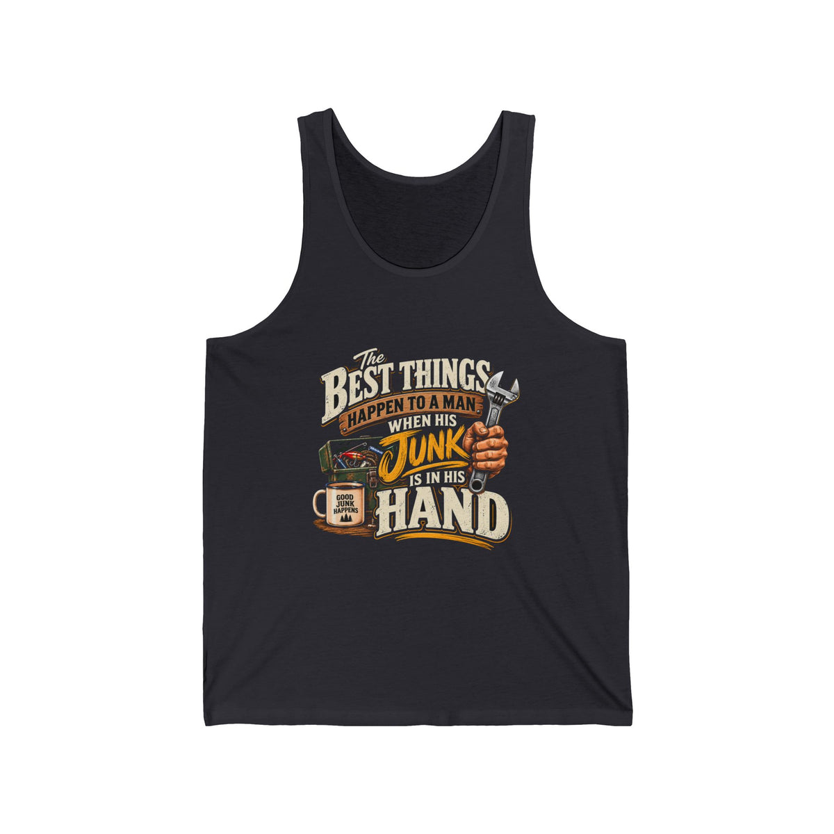 Best Things Happen in a Man's Hand - Athletic Tank