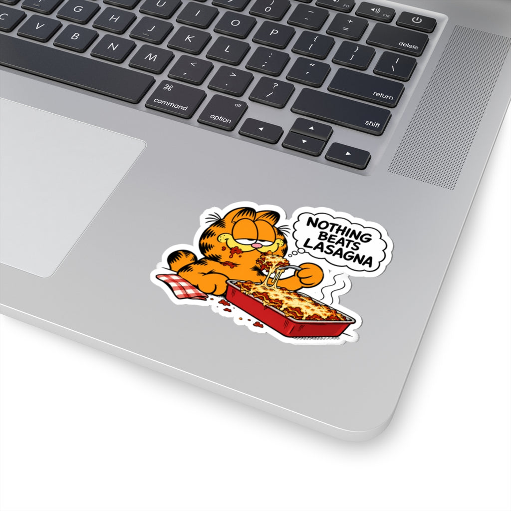 Nothing Beats Lasagna - Kiss-Cut Sticker