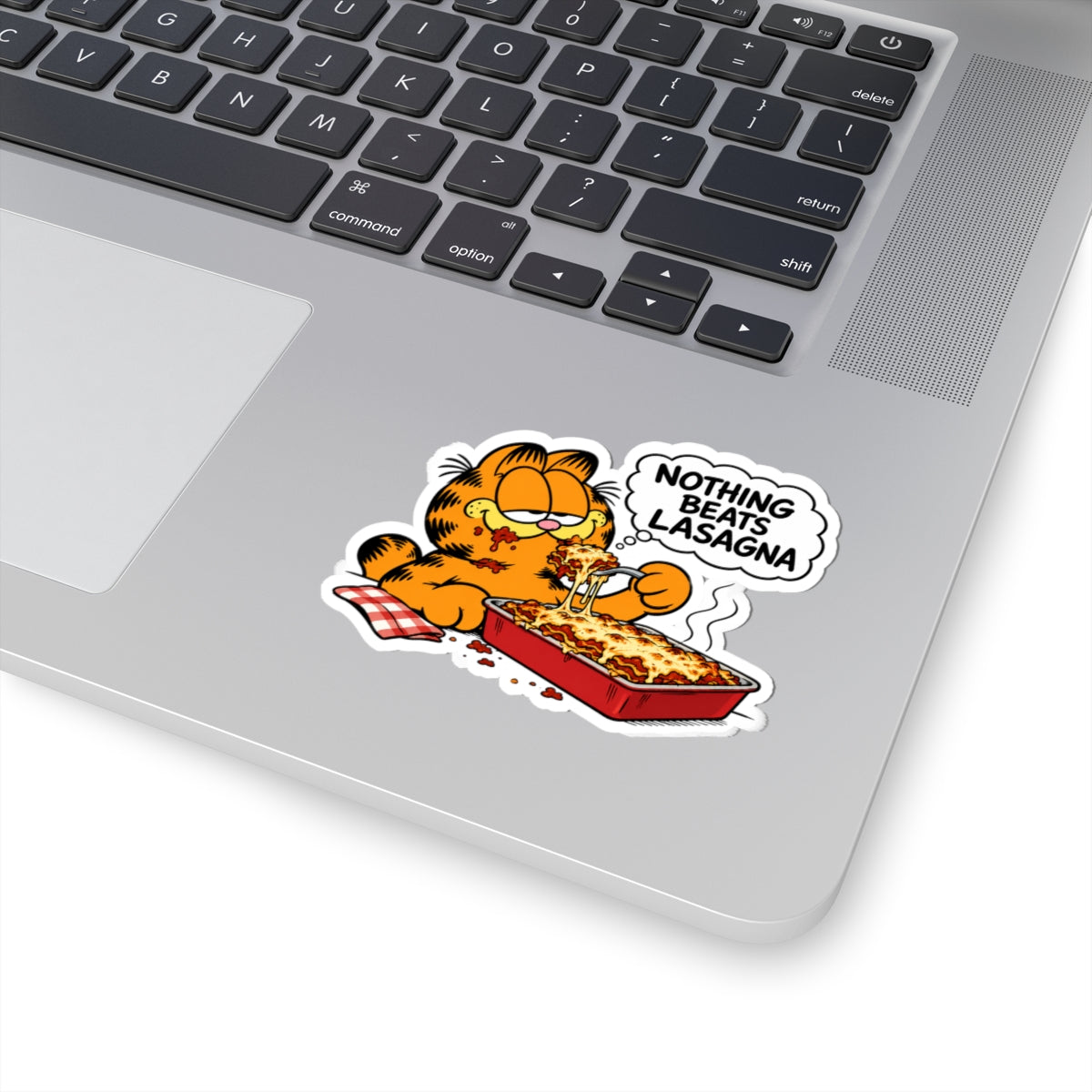 Nothing Beats Lasagna - Kiss-Cut Sticker