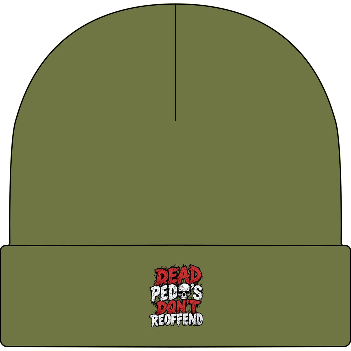 Dead Pedos Dont Reoffend - AS Colour 1107 Cuff Beanie