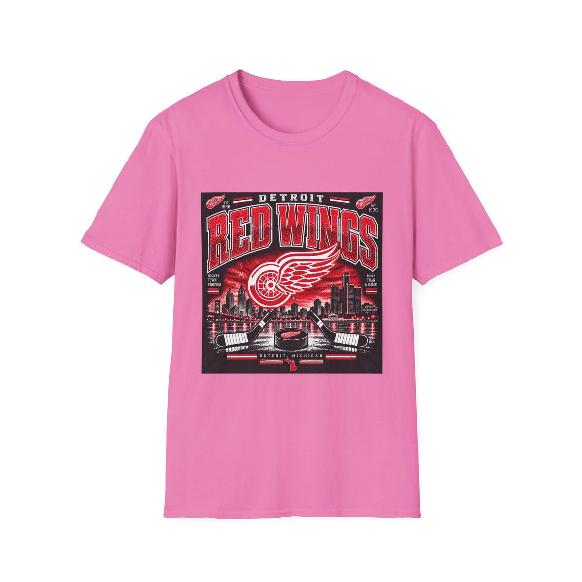 Detroit Red Wings Hockey Skyline - Classic Tee