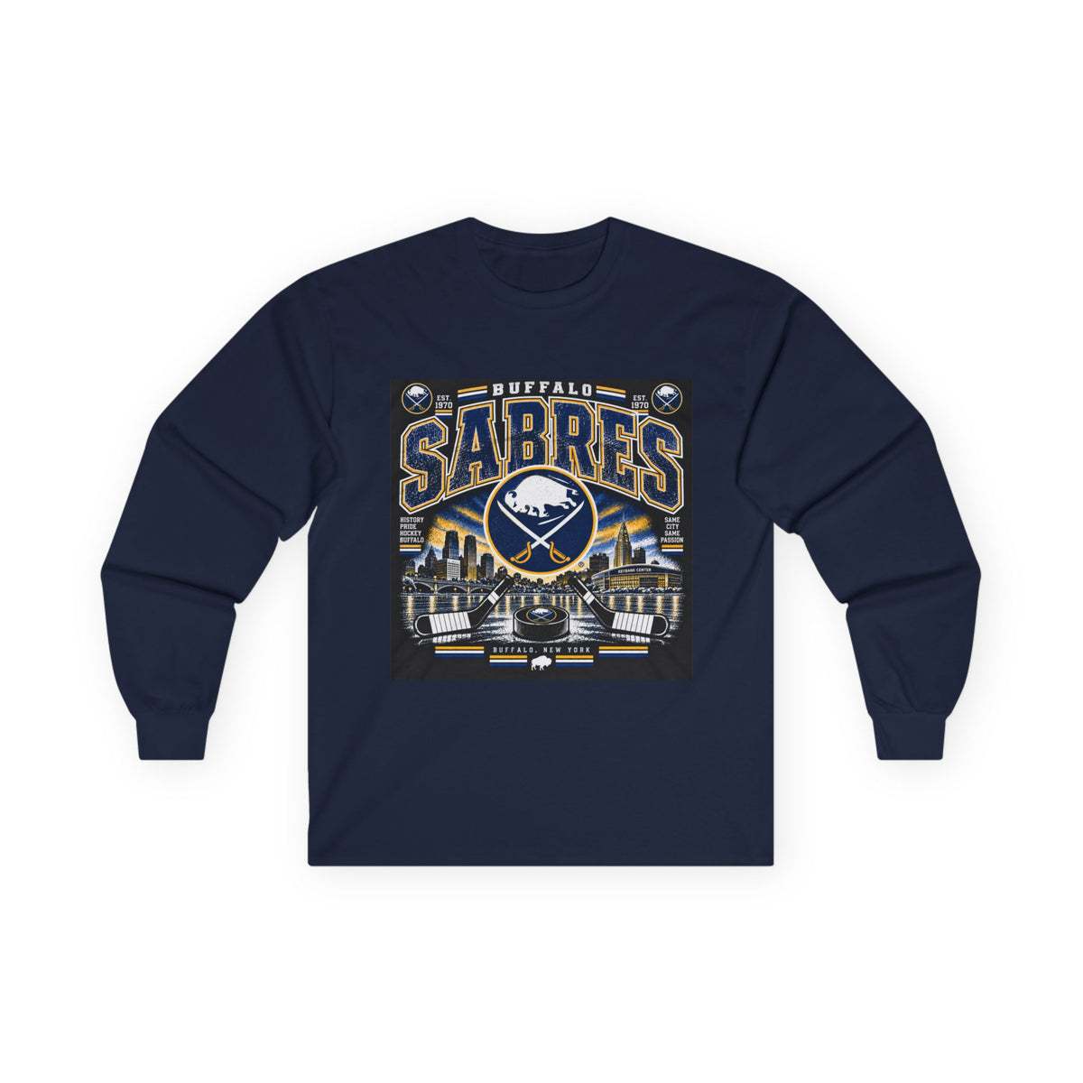 Buffalo Sabres Heritage Shield - Unisex Ultra Cotton Long Sleeve Tee