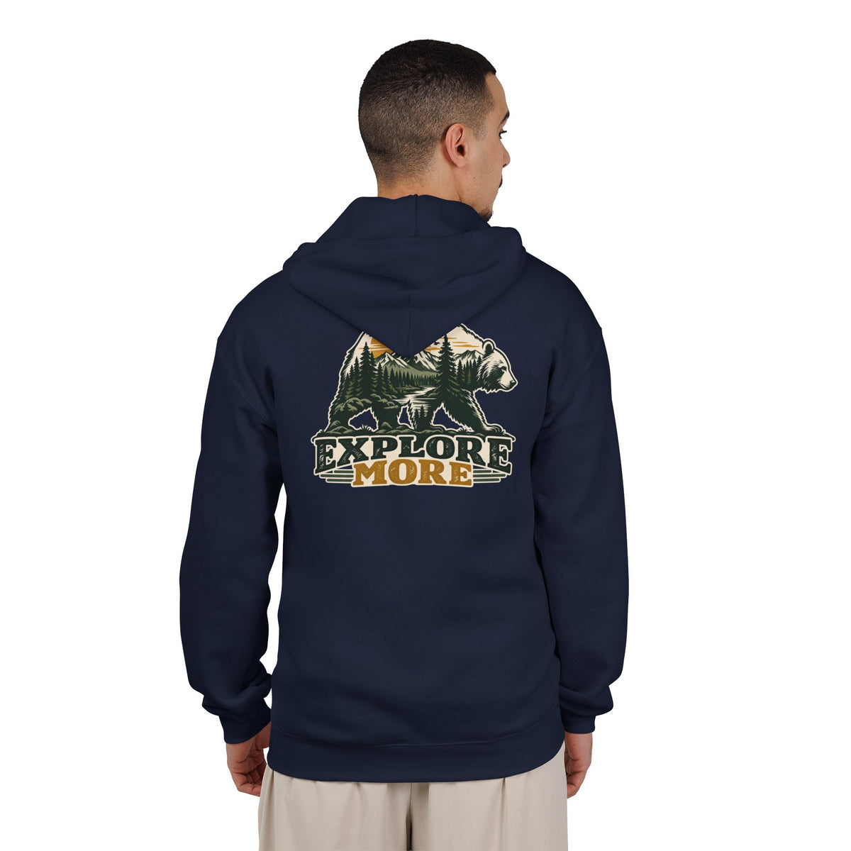 Explore More Bear - Full-Zip Hooded Sweatshirt