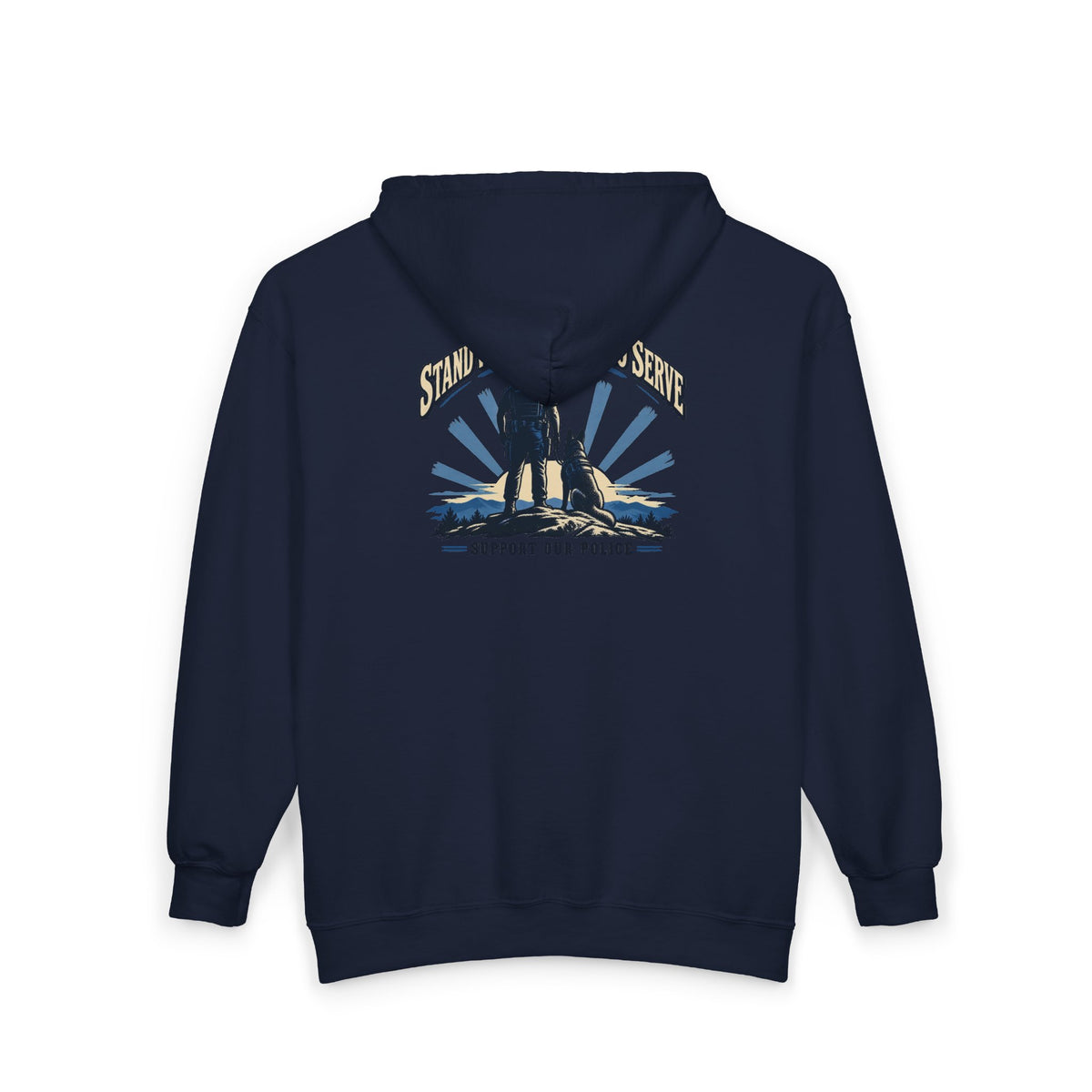 Stand With Those Who Serve Police K9 - Full-Zip Hooded Sweatshirt
