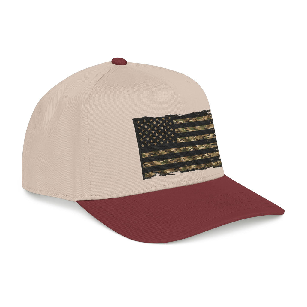 Black and Multicam American Flag - OTTO Baseball Hat