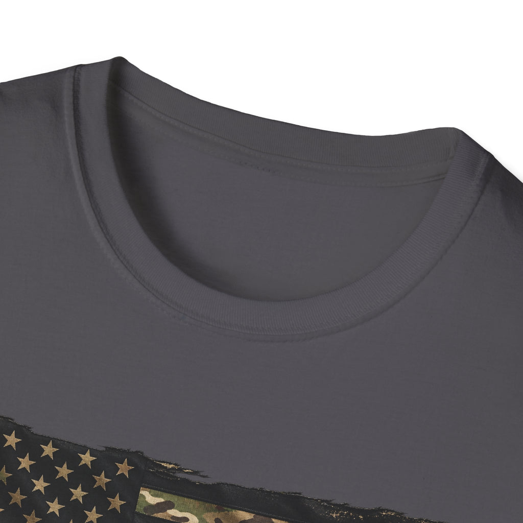 Black and Multicam American Flag - Classic Tee