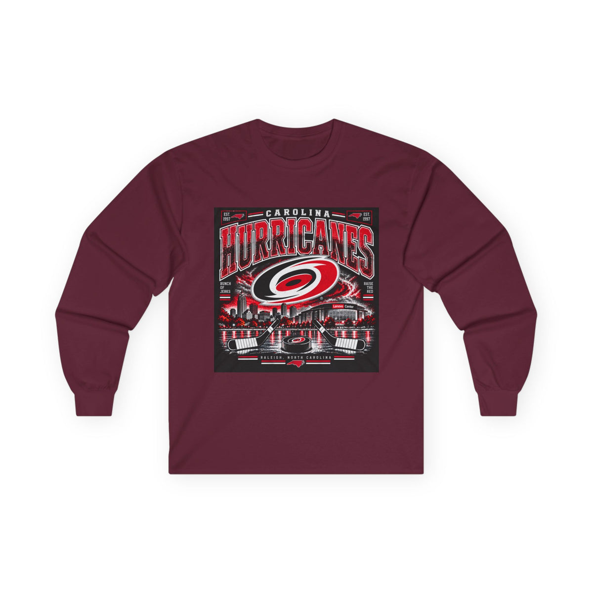 Carolina Hurricanes Skyline - Unisex Ultra Cotton Long Sleeve Tee