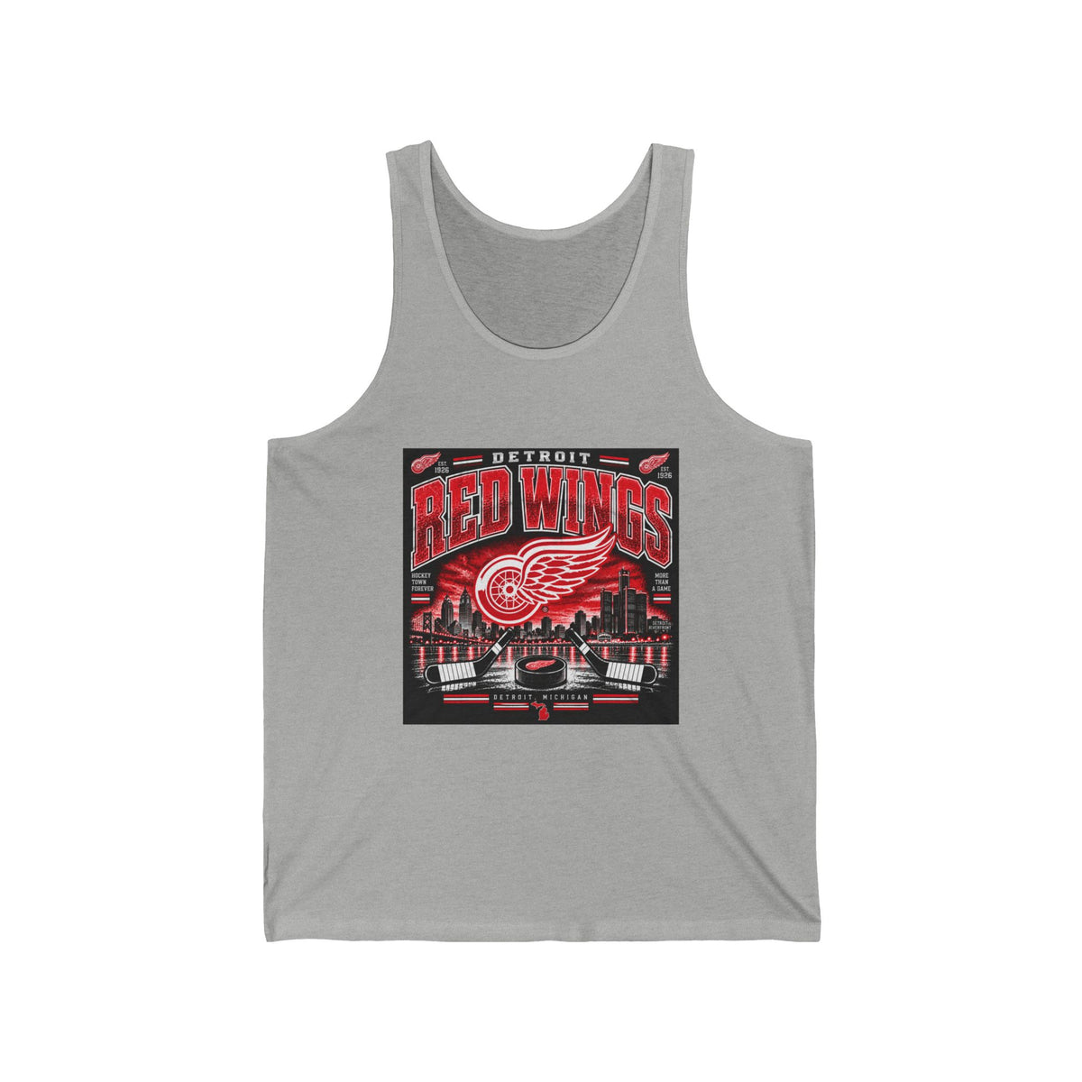 Detroit Red Wings Hockey Skyline - Athletic Tank