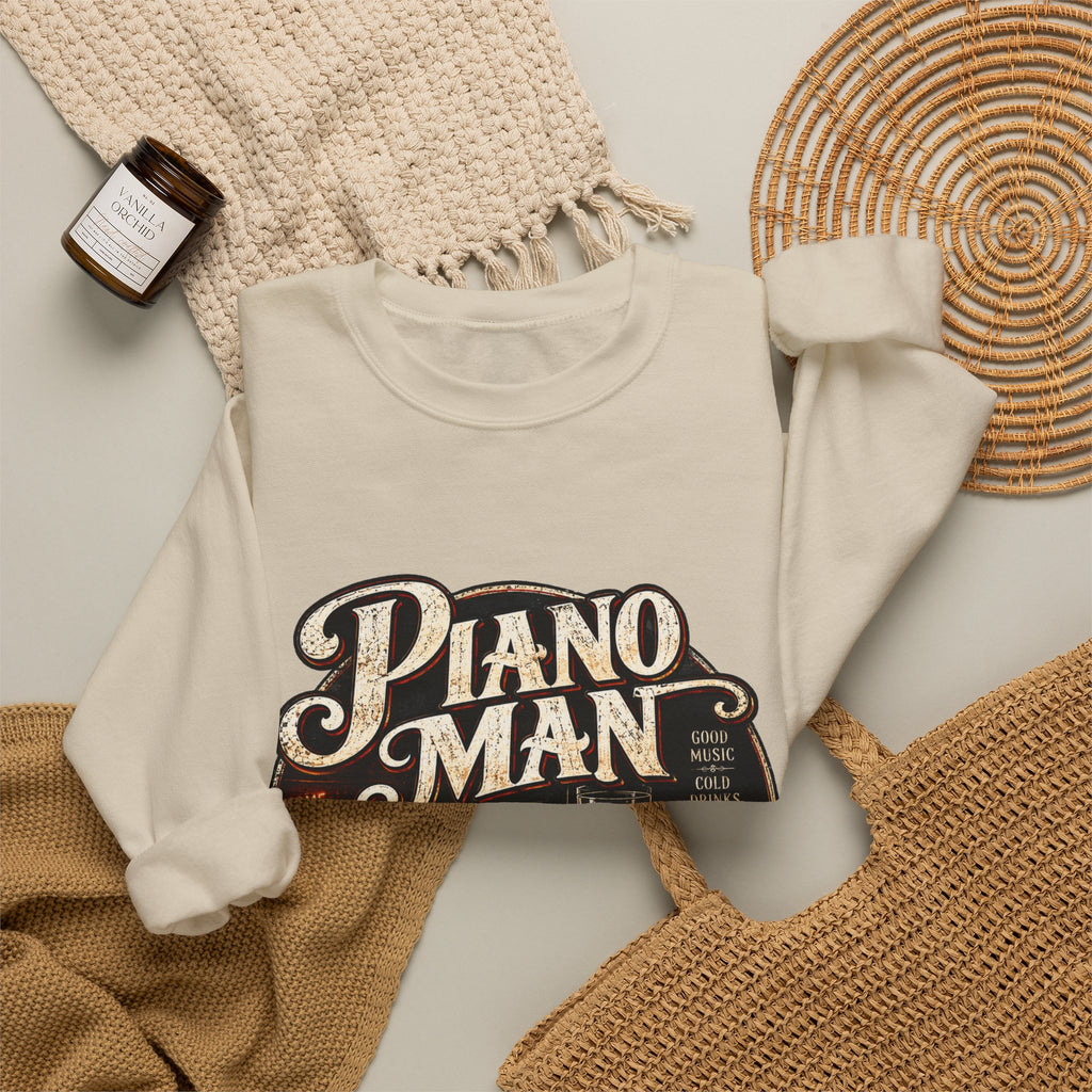 Piano Man Retro Bar - Crewneck Sweatshirt