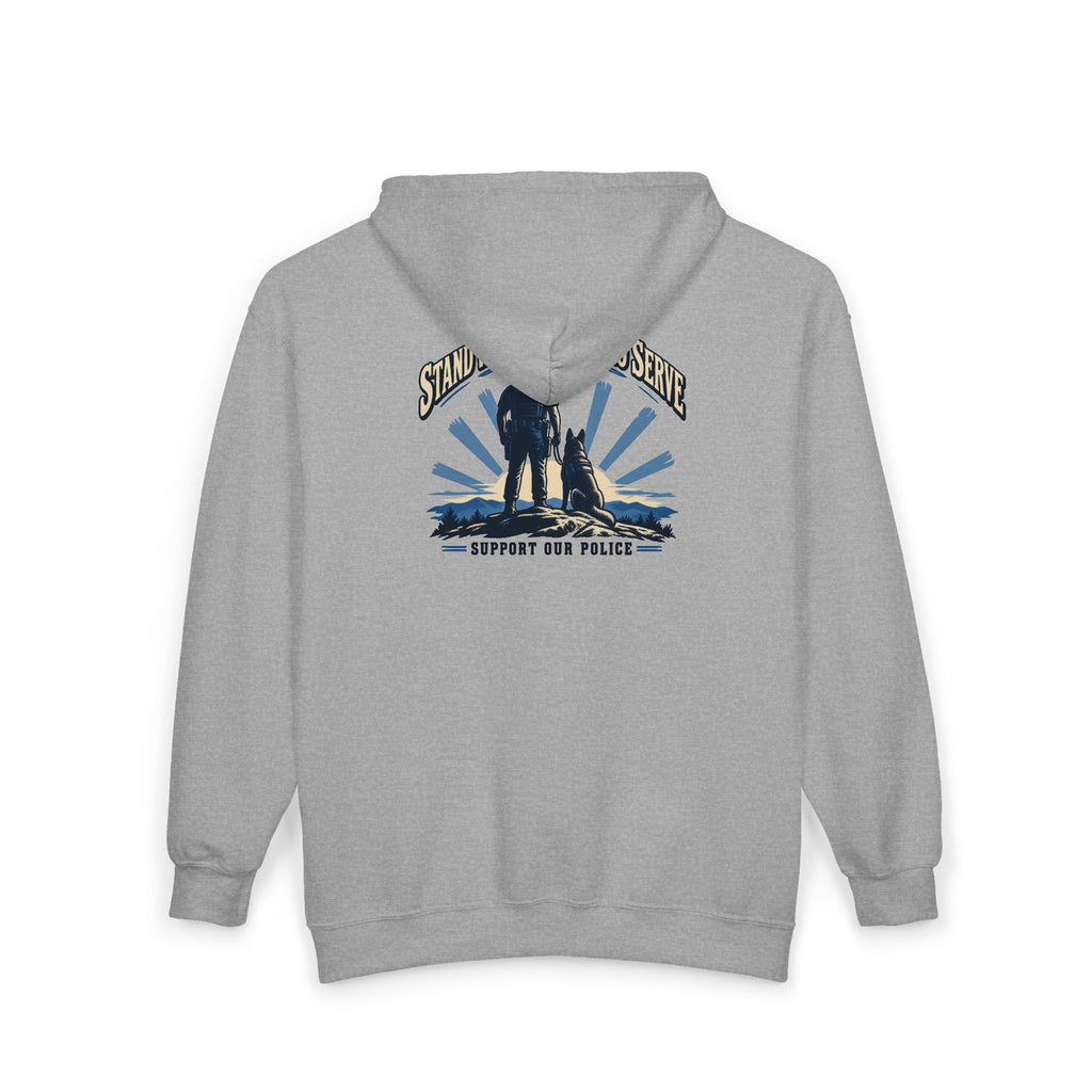 Stand With Those Who Serve Police K9 - Full-Zip Hooded Sweatshirt