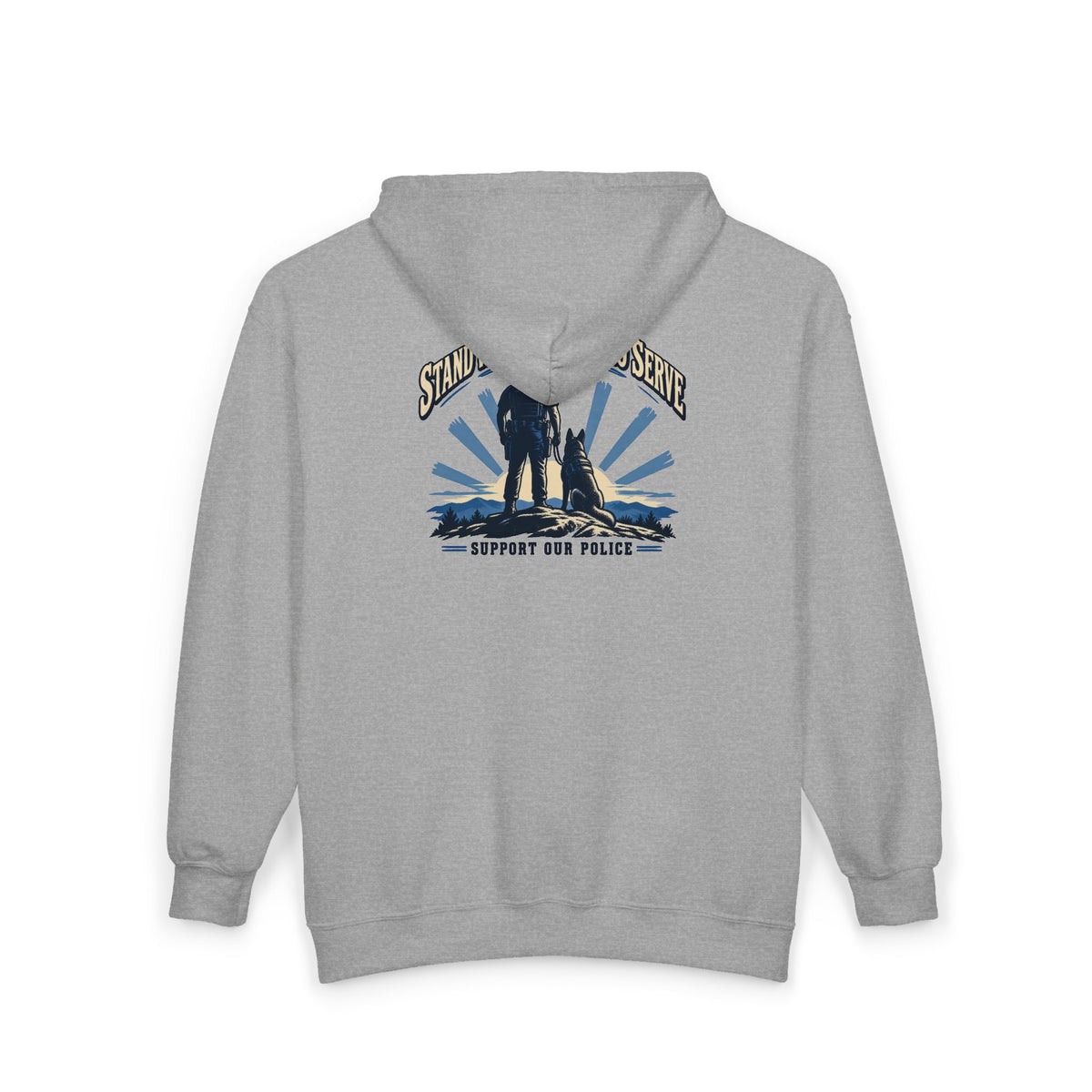 Stand With Those Who Serve Police K9 - Full-Zip Hooded Sweatshirt