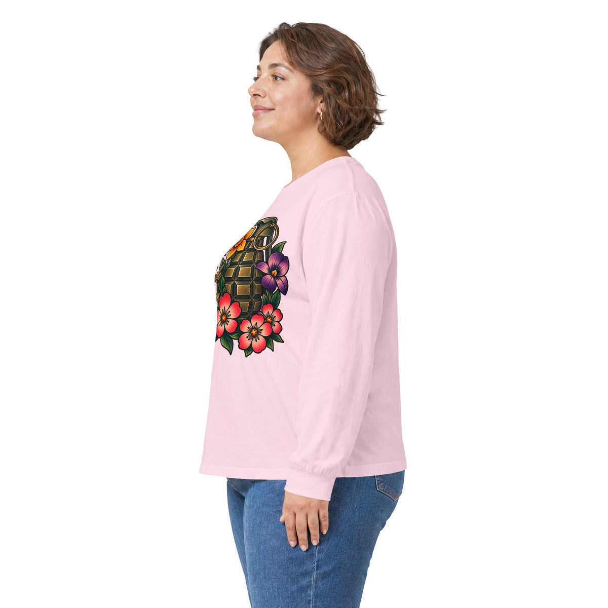 Fragile Like a Bomb - Floral Grenade - Unisex Ultra Cotton Long Sleeve Tee