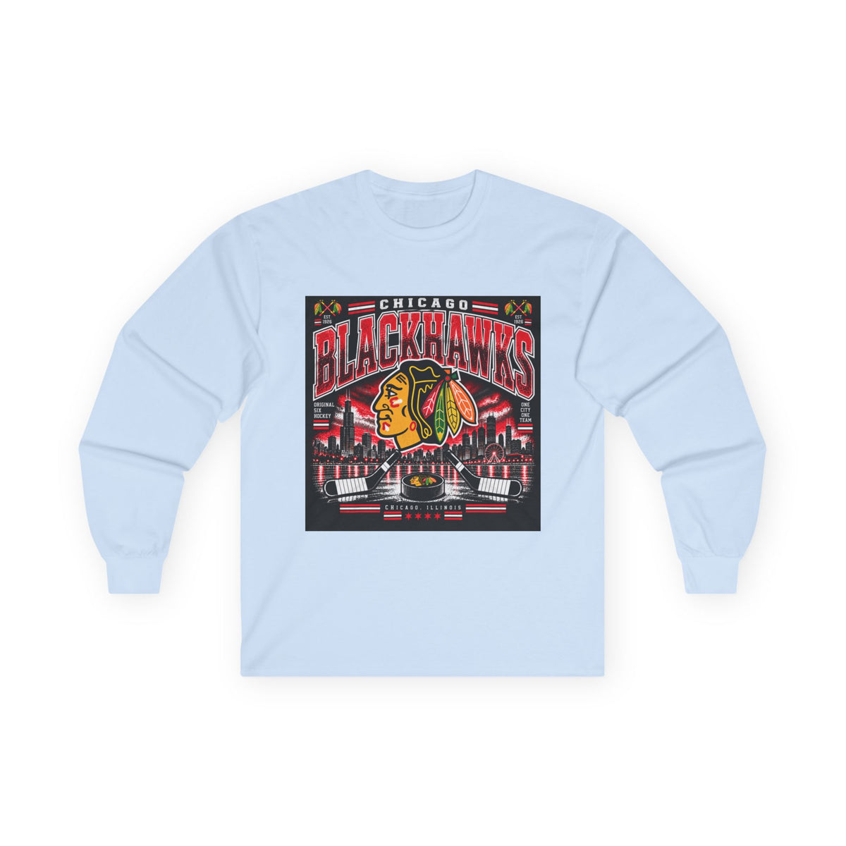 Chicago Blackhawks Heritage - Unisex Ultra Cotton Long Sleeve Tee