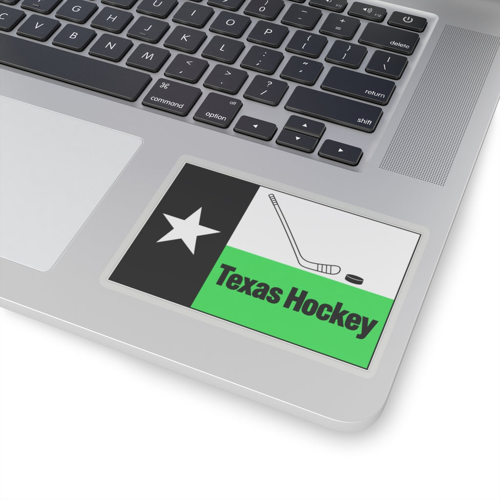 Texas Hockey Flag - Kiss-Cut Sticker