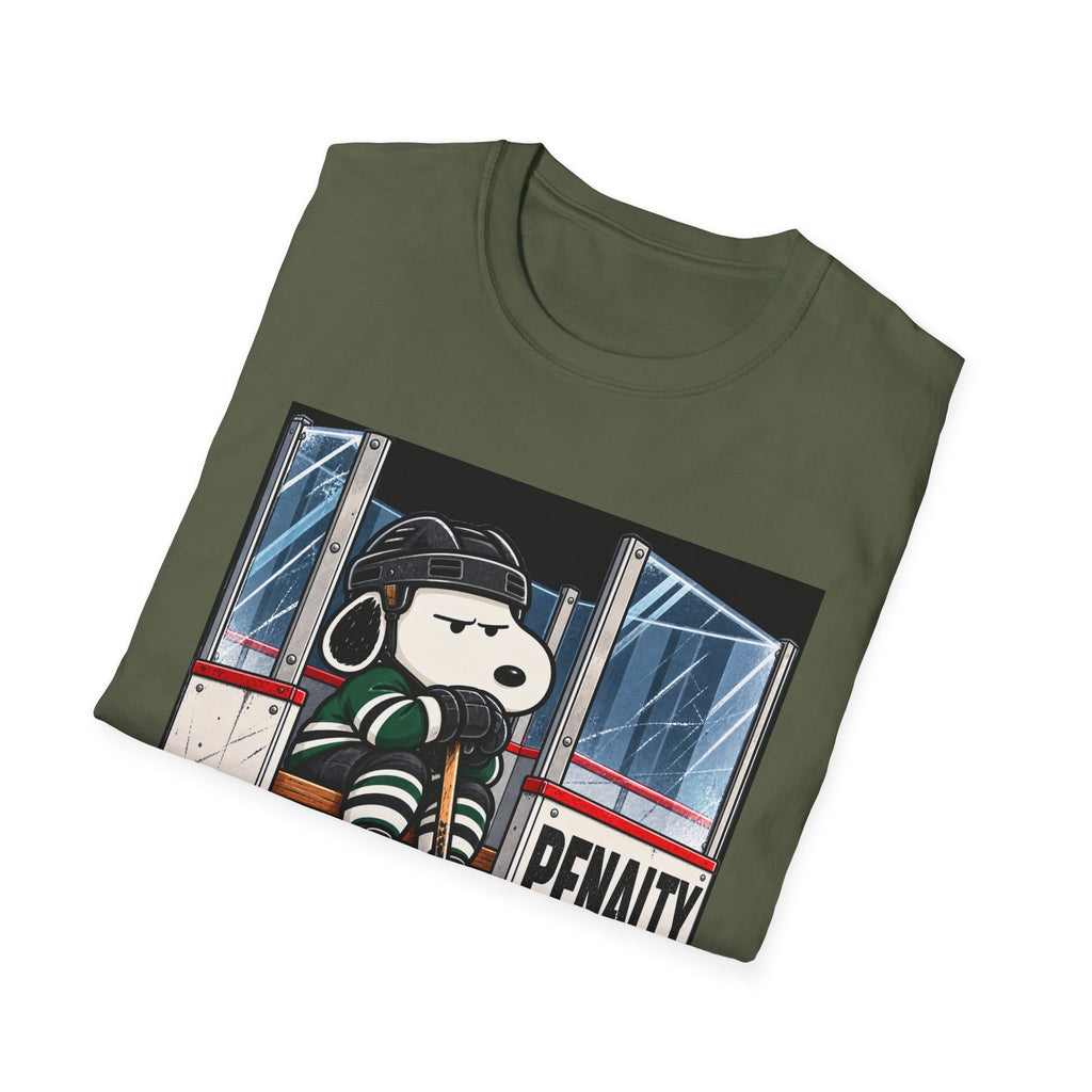 Snoopy Hockey Penalty Box Green - Classic Tee