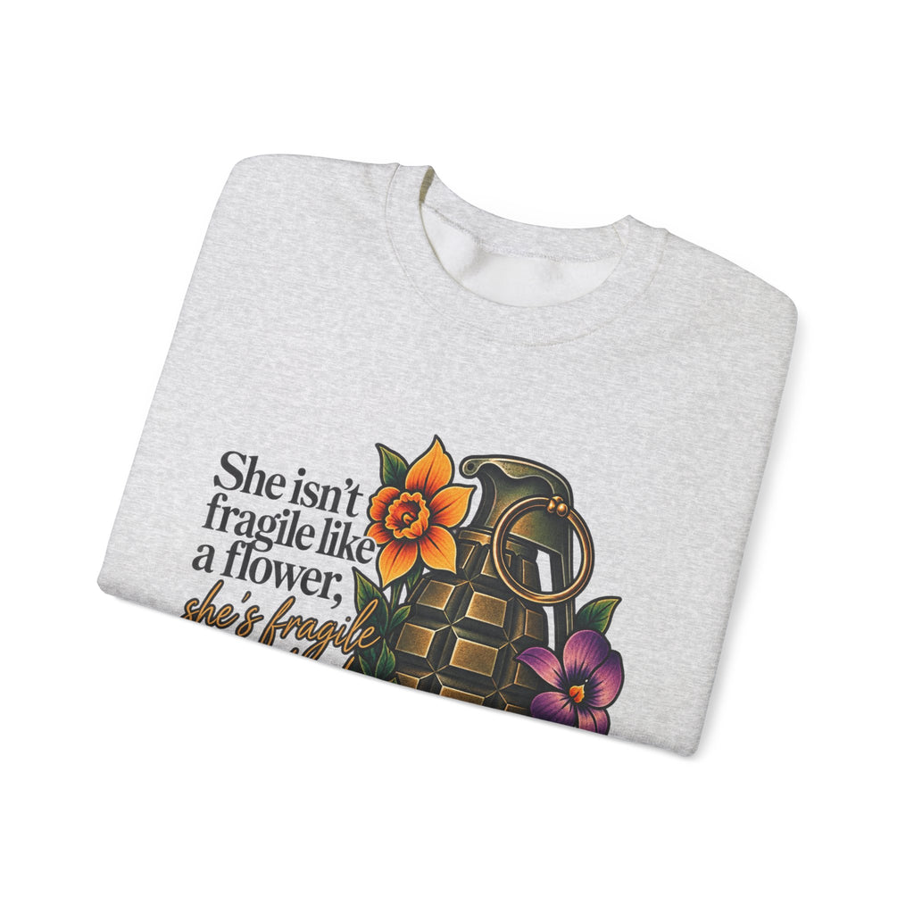 Fragile Like a Bomb - Floral Grenade - Crewneck Sweatshirt