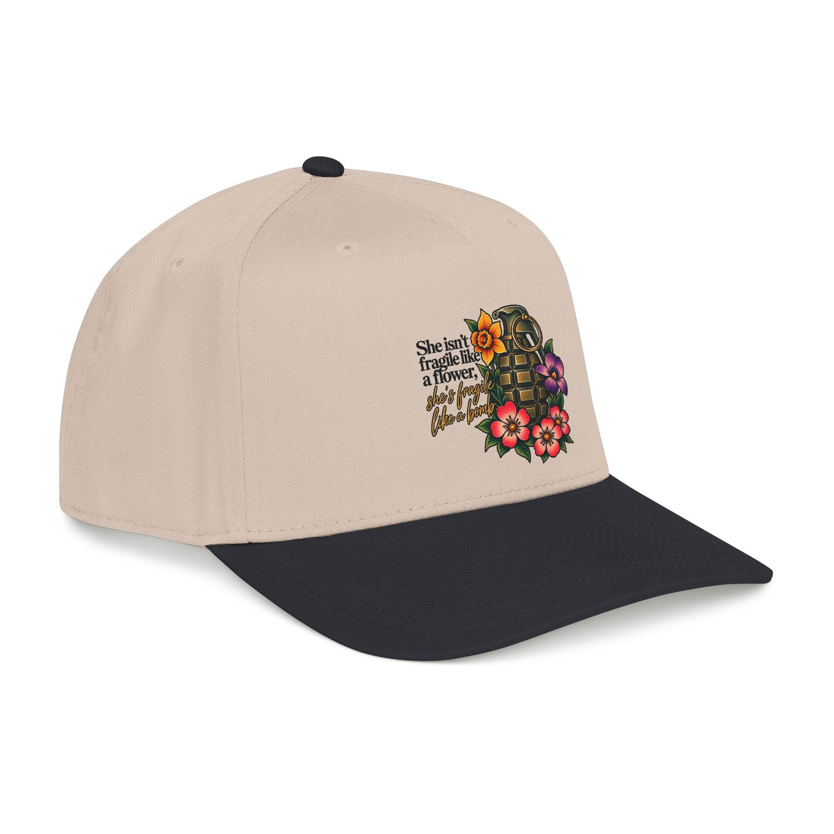 Fragile Like a Bomb - Floral Grenade - OTTO Baseball Hat