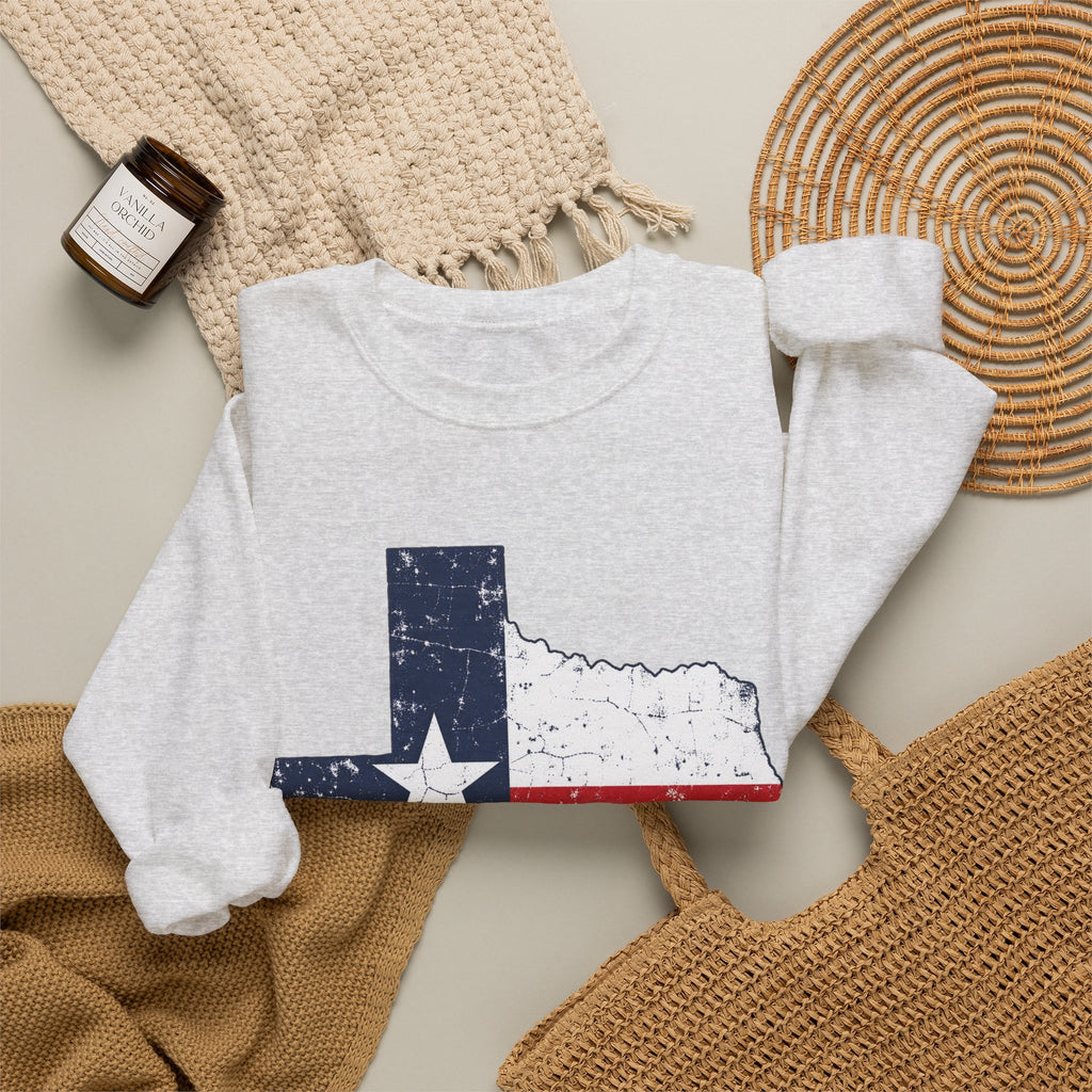 Weathered Texas Flag - Crewneck Sweatshirt