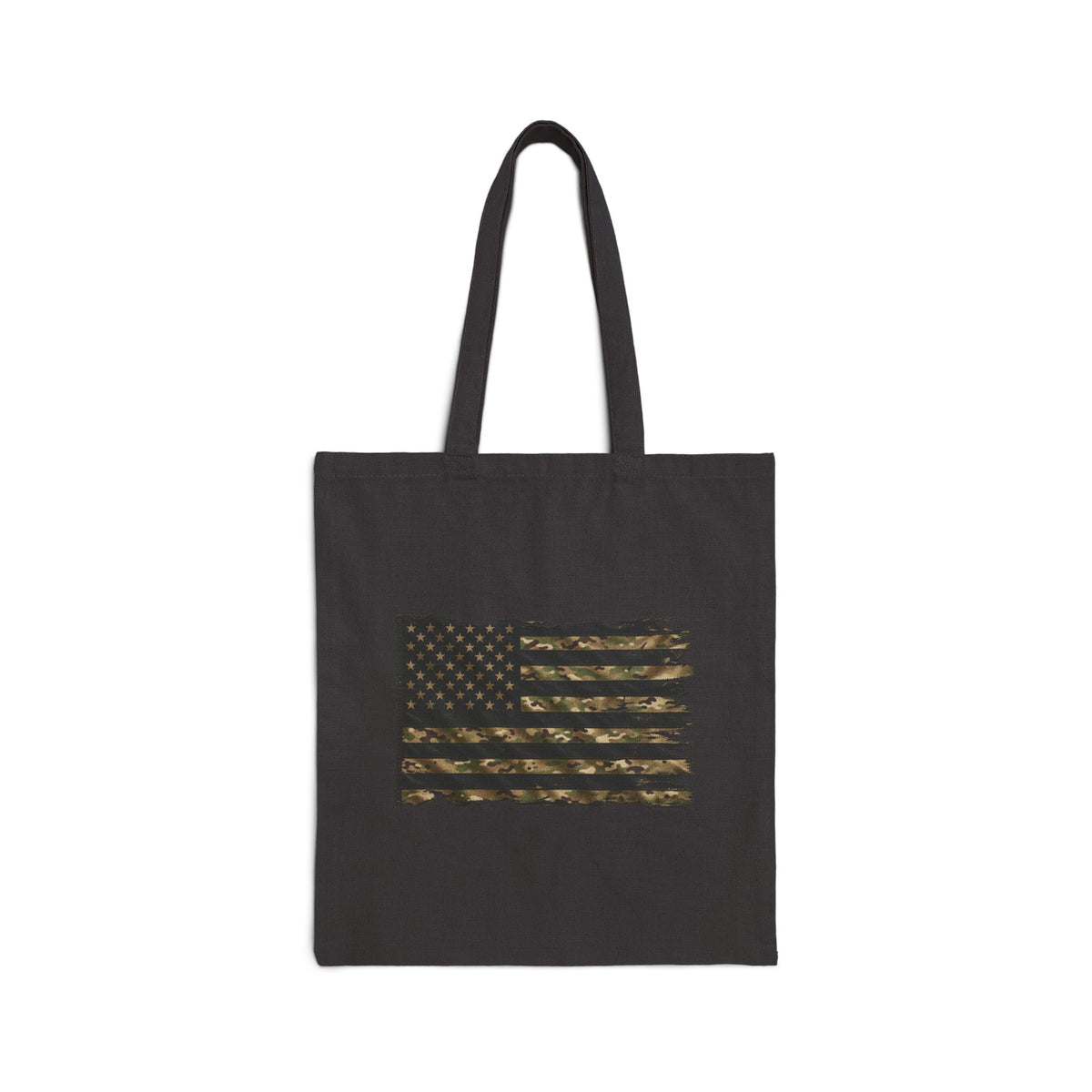 Black and Multicam American Flag - Canvas Tote