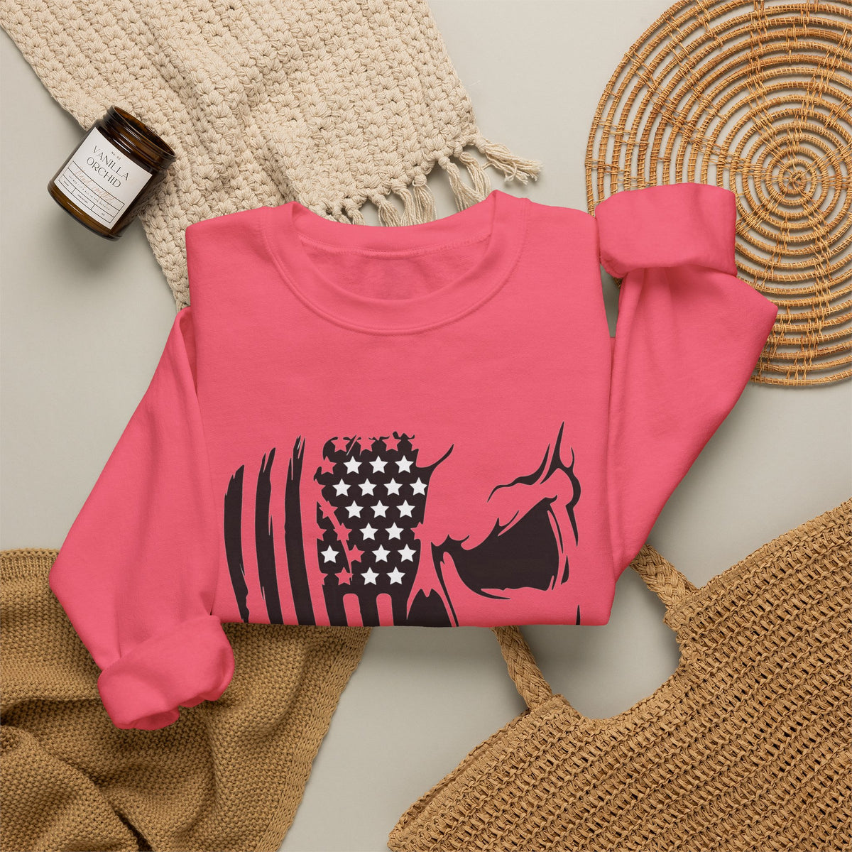 Stars, Stripes & Skulls - Crewneck Sweatshirt