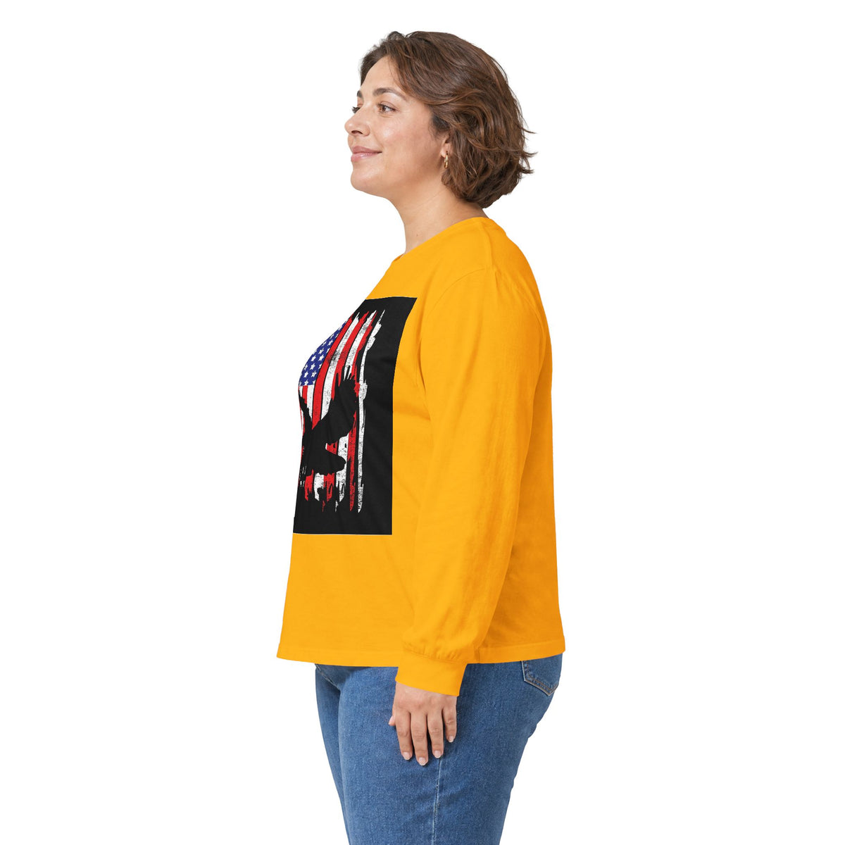Old Glory Eagle - Unisex Ultra Cotton Long Sleeve Tee