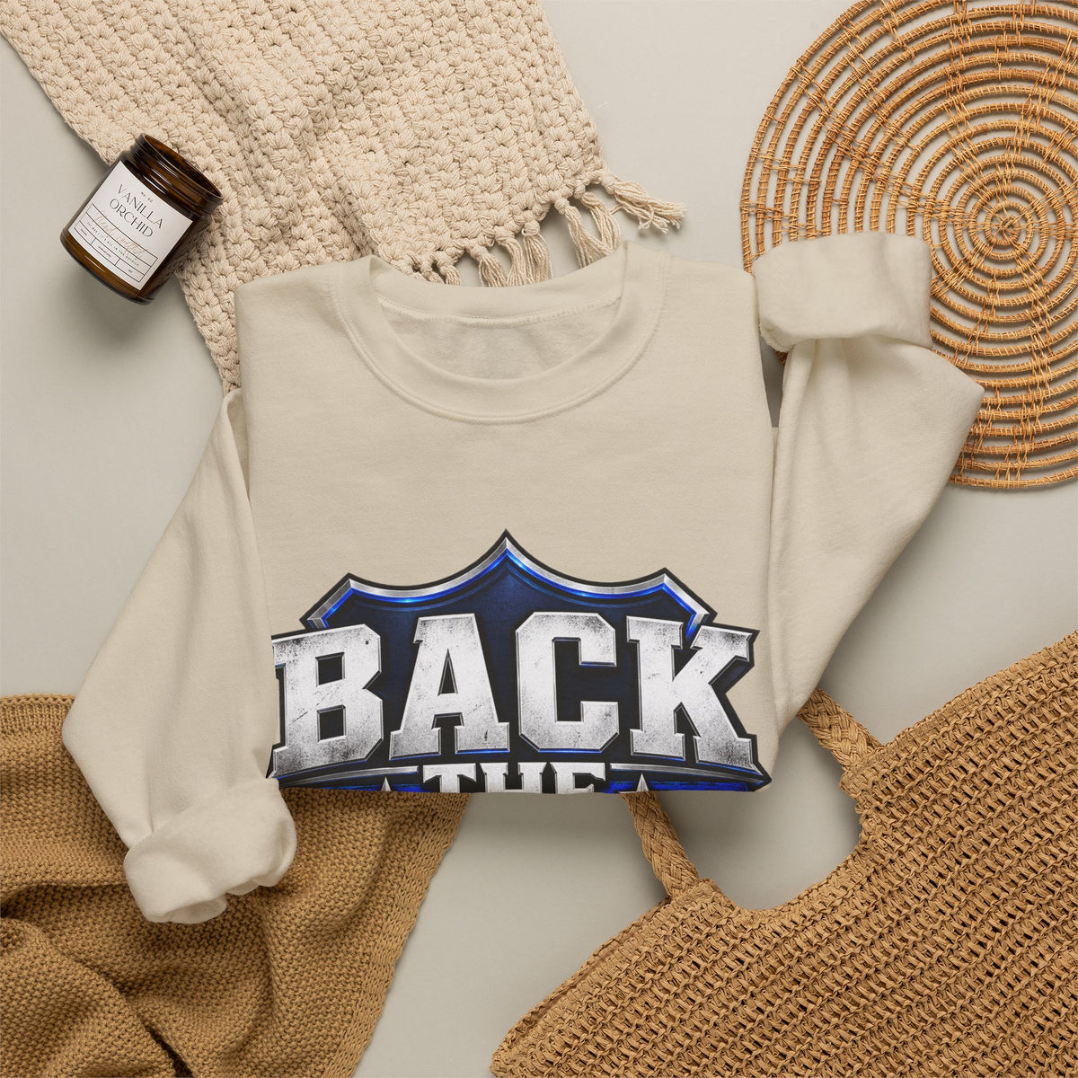 Back the Blue Shield - Crewneck Sweatshirt