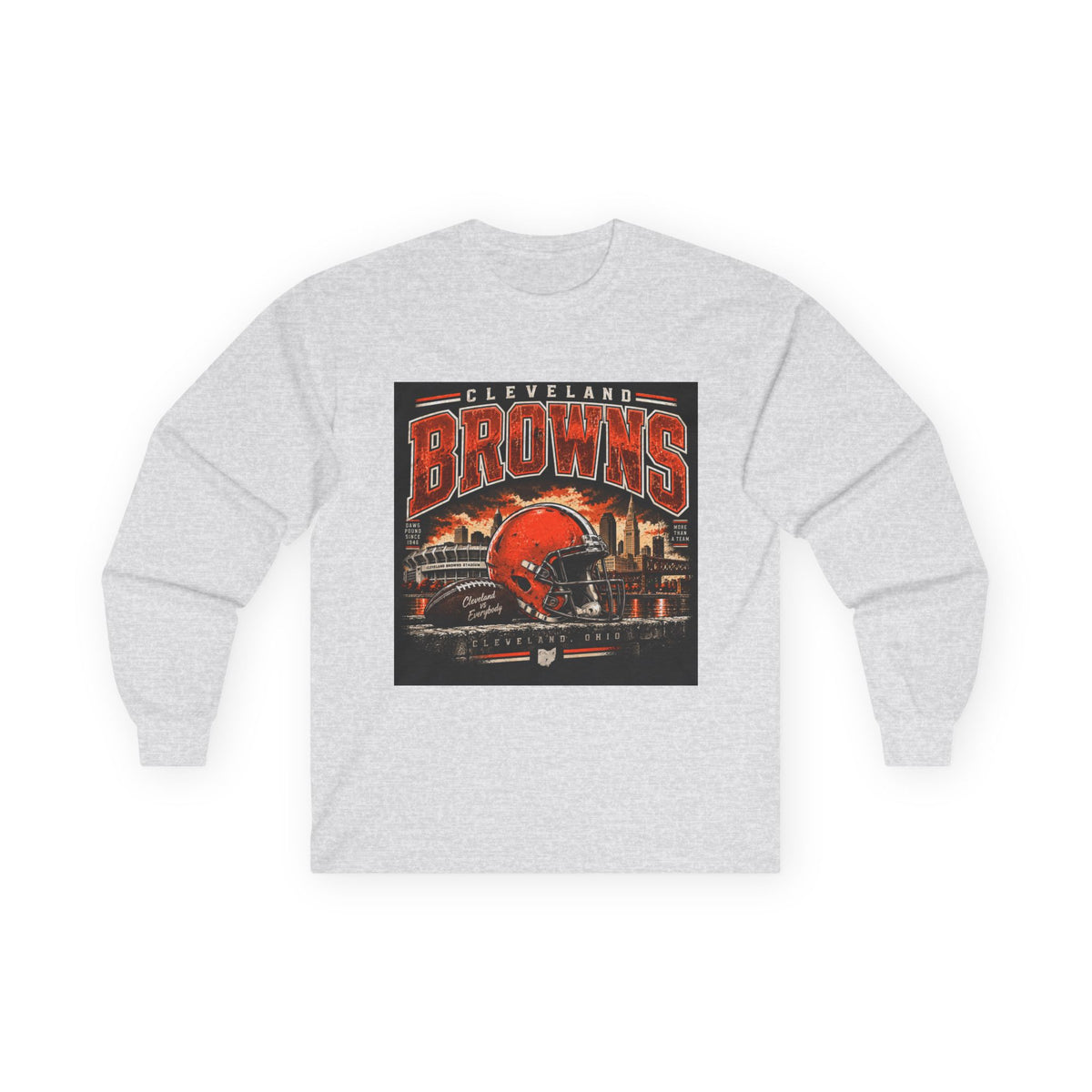 Cleveland Browns Skyline - Unisex Ultra Cotton Long Sleeve Tee