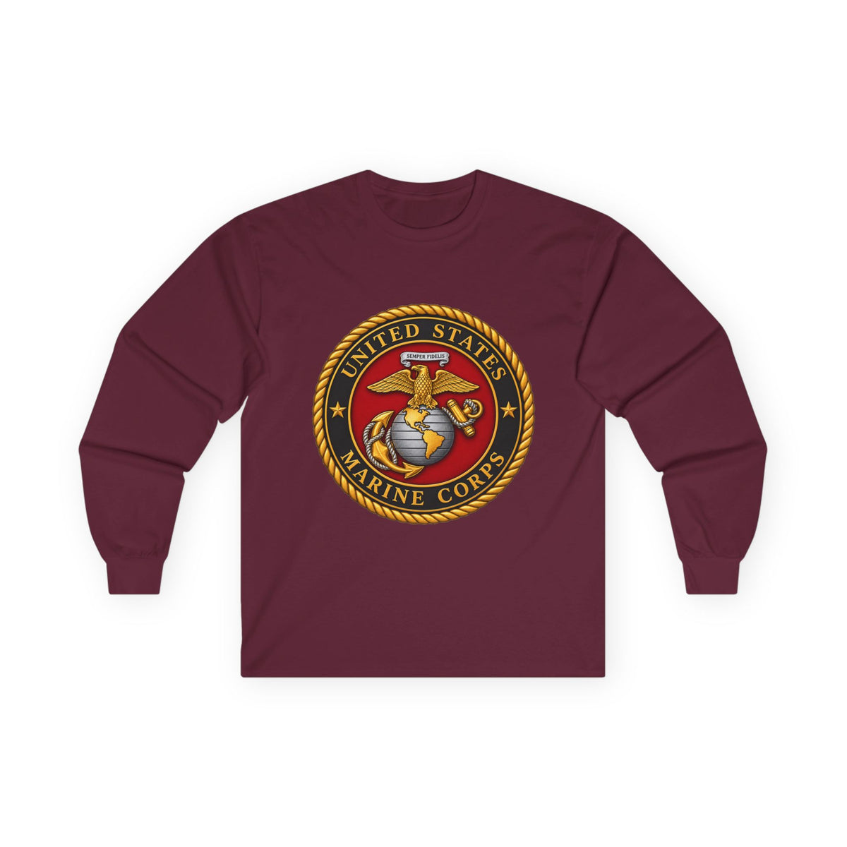 U.S. Marine Corps Emblem - Unisex Ultra Cotton Long Sleeve Tee