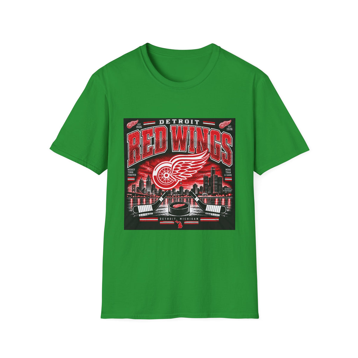 Detroit Red Wings Hockey Skyline - Classic Tee