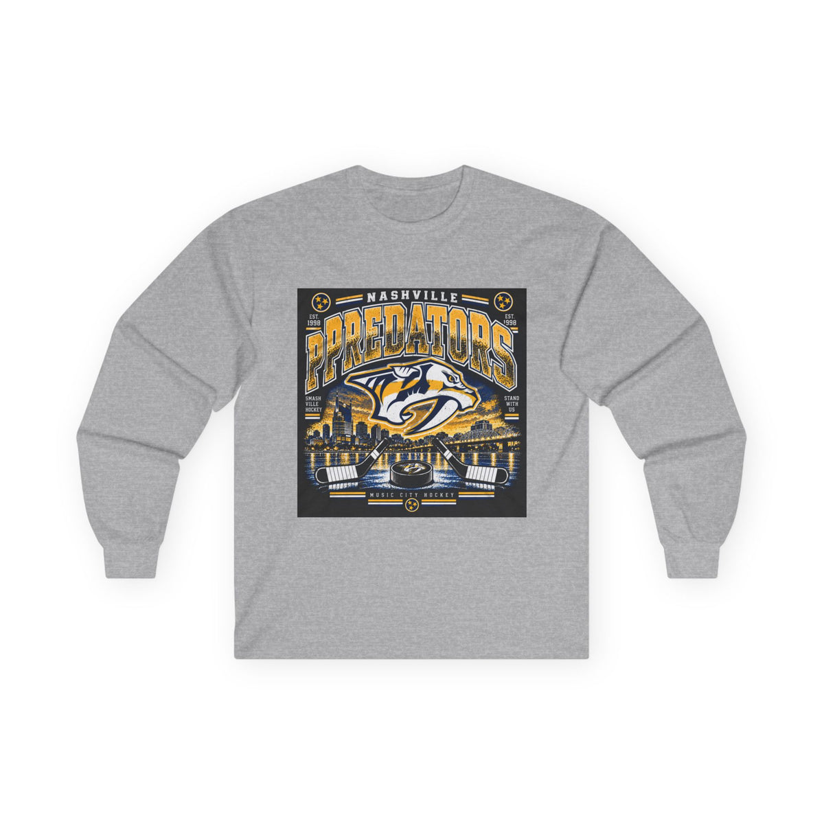 Nashville Predators Music City - Unisex Ultra Cotton Long Sleeve Tee