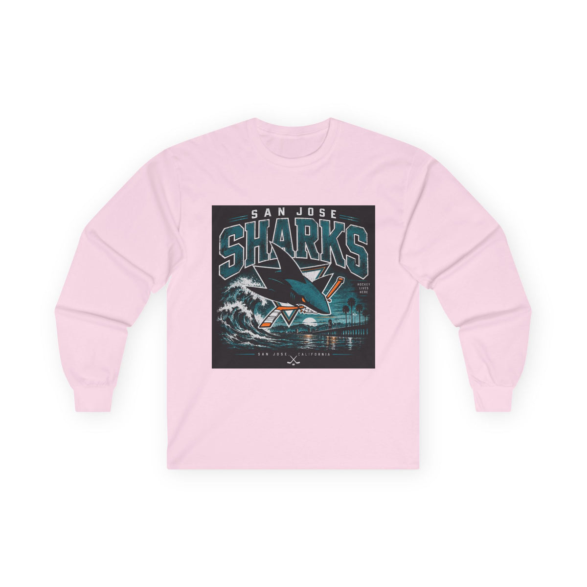 Sharks Wave Hockey Tee - Unisex Ultra Cotton Long Sleeve Tee