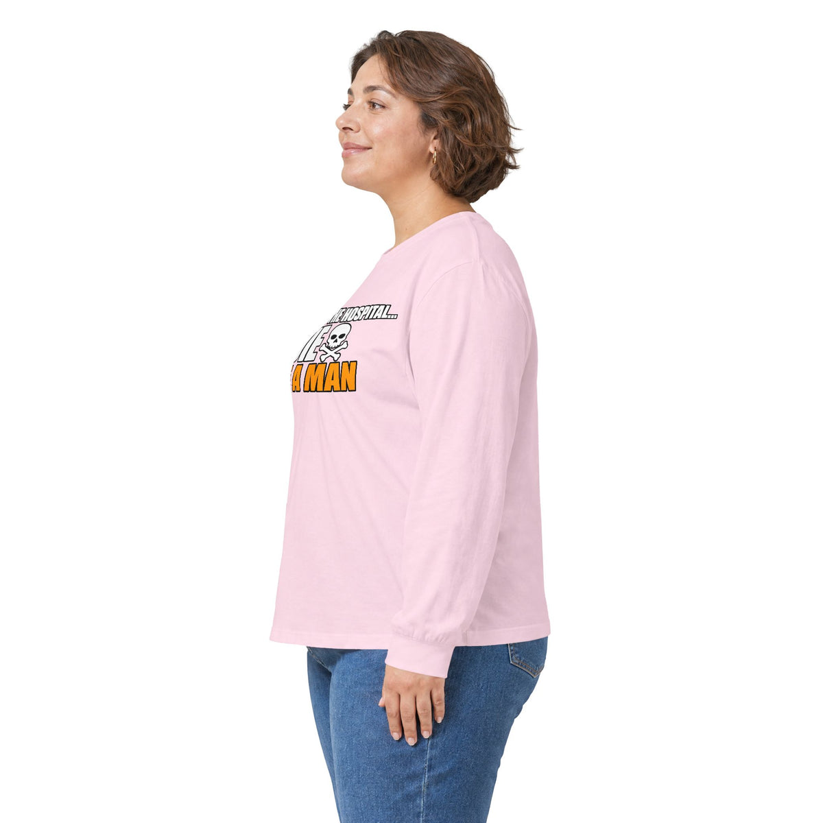 Dont Go to the Hospital - White Outlined - Unisex Ultra Cotton Long Sleeve Tee