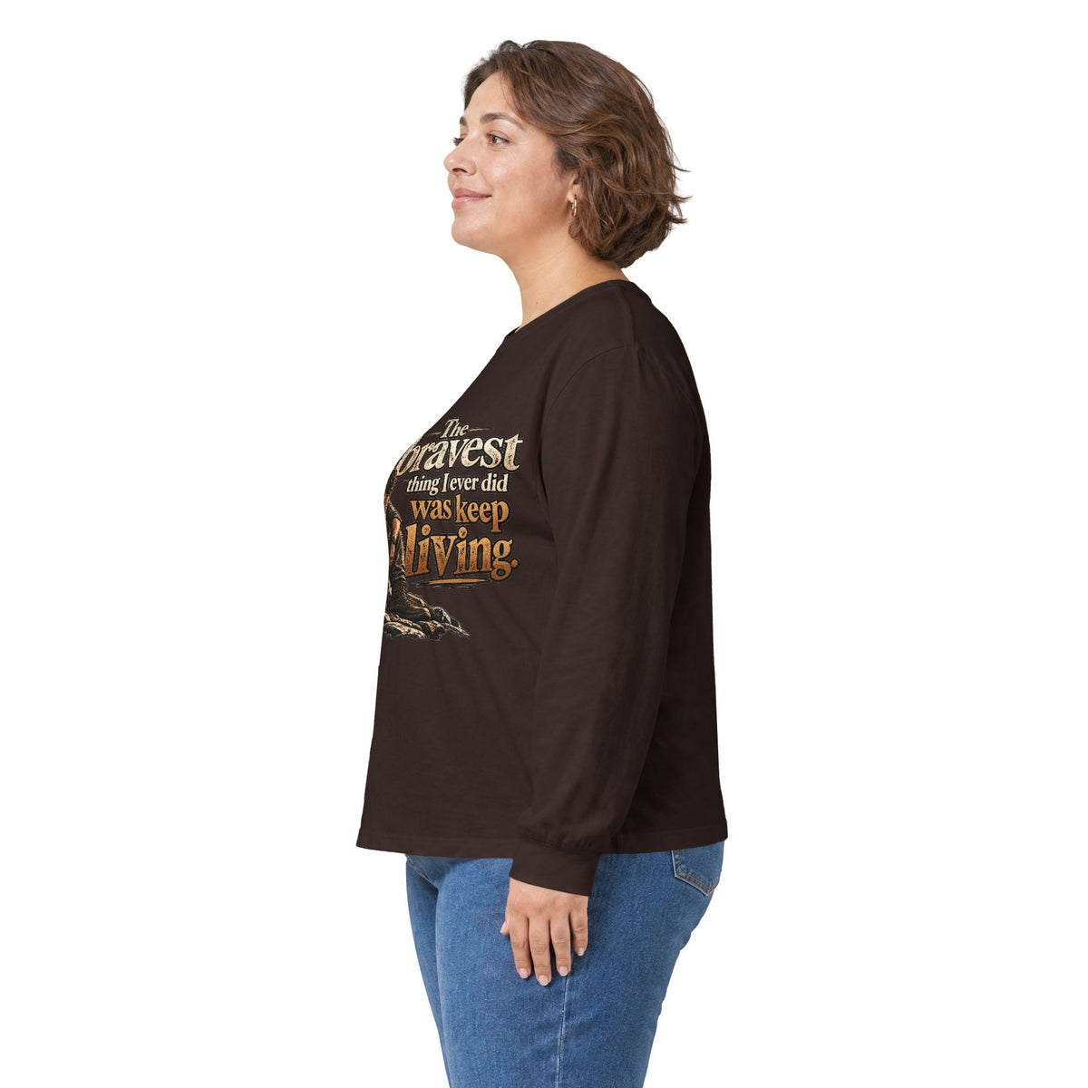 The Bravest Thing I Ever Did Was Keep Living - Unisex Ultra Cotton Long Sleeve Tee
