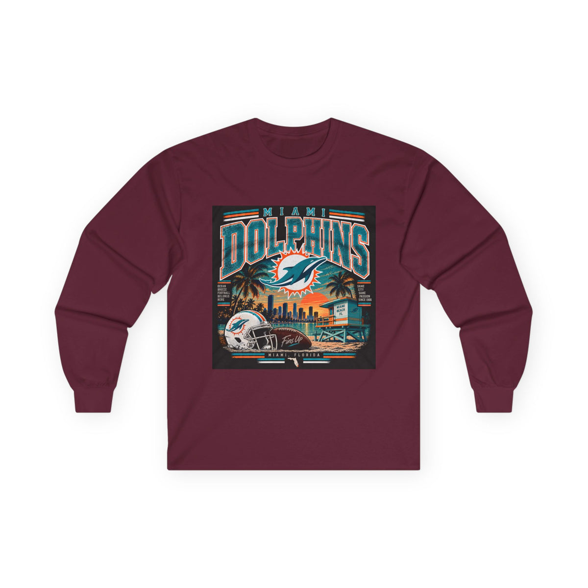 Miami Dolphins Paradise - Unisex Ultra Cotton Long Sleeve Tee