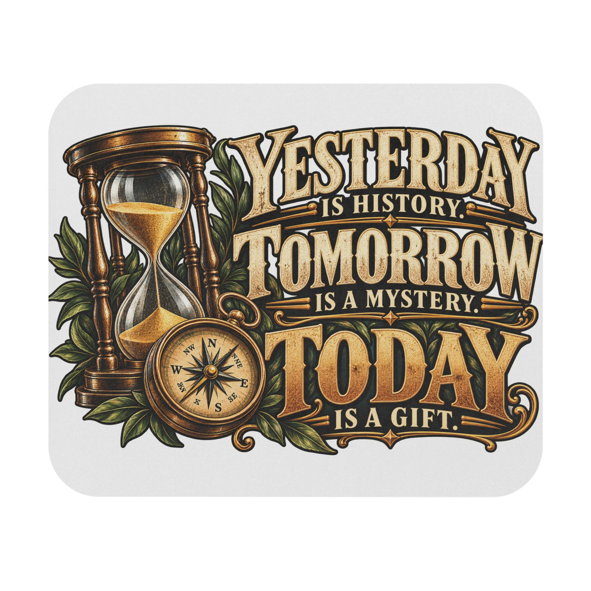 Yesterday Tomorrow Today - Transparent - Mouse Pad