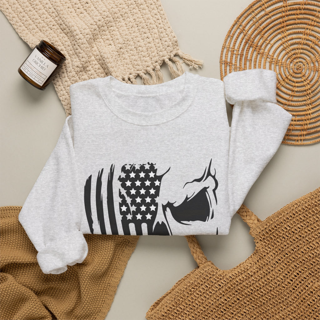 Stars, Stripes & Skulls - Crewneck Sweatshirt