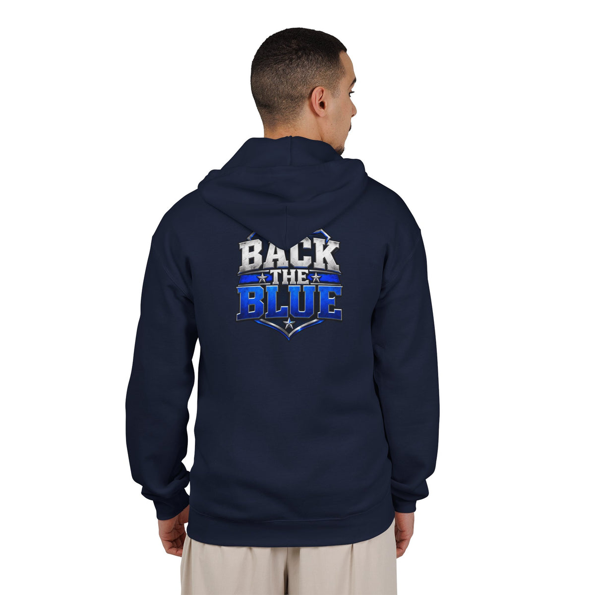 Back the Blue Shield - Full-Zip Hooded Sweatshirt