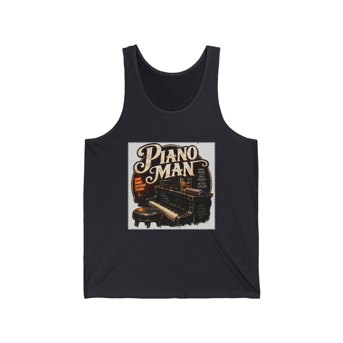 Piano Man Retro Bar - Athletic Tank