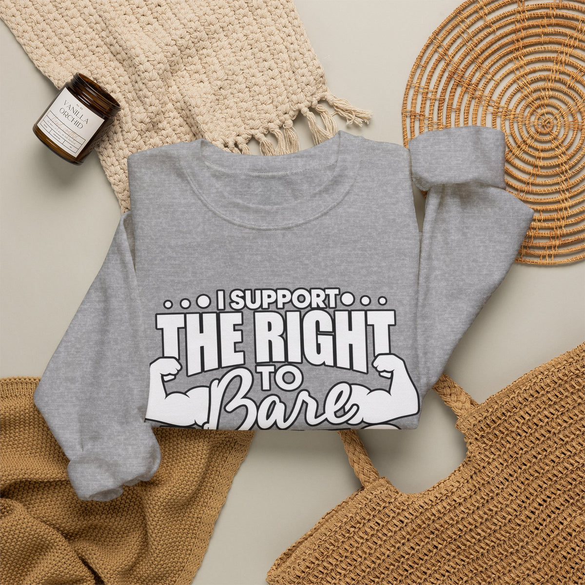 I Support the Right to Bare Arms - Crewneck Sweatshirt